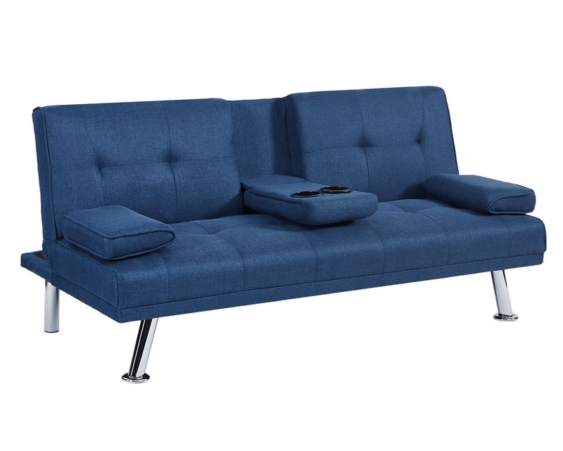Flotti Valence Sofa Bed with Cup Holder and Pillow (Grey, Black, Brown, Blue, Pink, White)