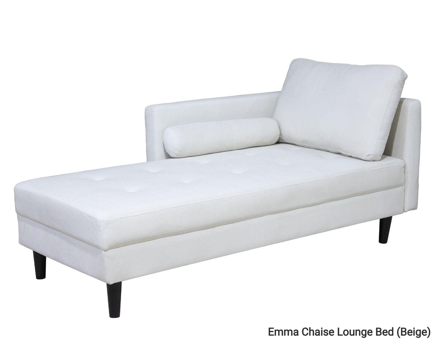 Flotti Emma Chaise Lounge Bed (Beige, Grey), Color Option: Emma Chaise Lounge Bed (Beige)