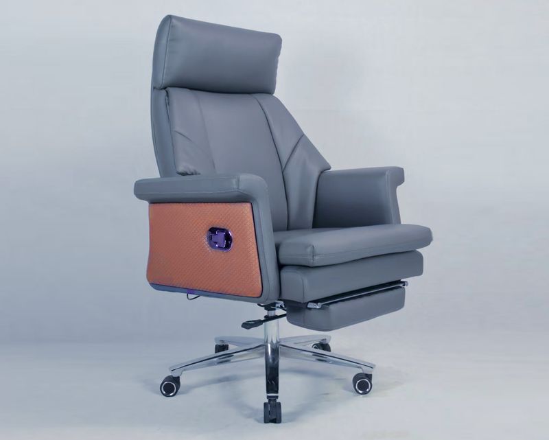 Ofix Premium Calma w/ Footrest PU Leather Executive Chair (Grey)