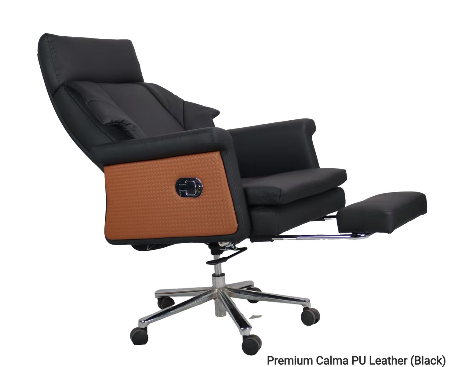 Ofix Premium Calma PU Leather Executive Chair (Black, Grey), Model &amp; Color: Premium Calma PU Leather (Black)