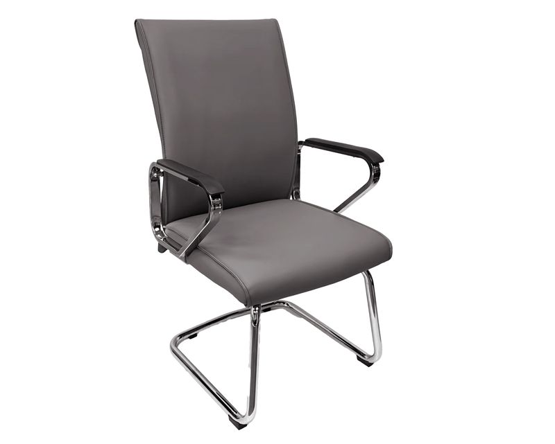 Ofix Premium Walta PU Leather Visitor Chair (Brown, Black)