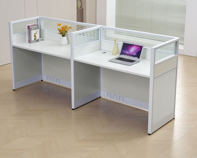 Ofix WS02 V2 2 Seaters Workstation Partition Cubicle (All White)