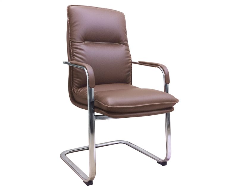 Ofix Premium D80 Waiting PU Leather Chair (Black, Brown)