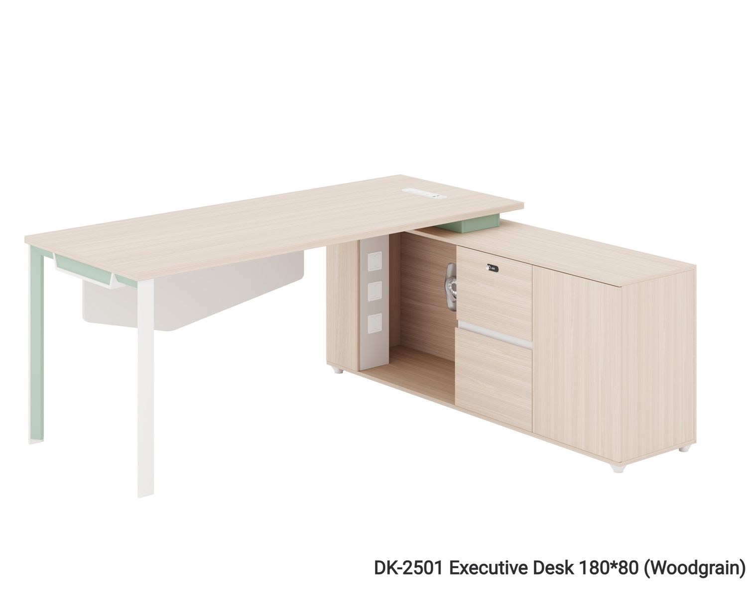 Ofix DK-2501 Executive Desk 180*80 (Woodgrain), Model: DK-2501 Executive Desk 180*80 (Woodgrain)