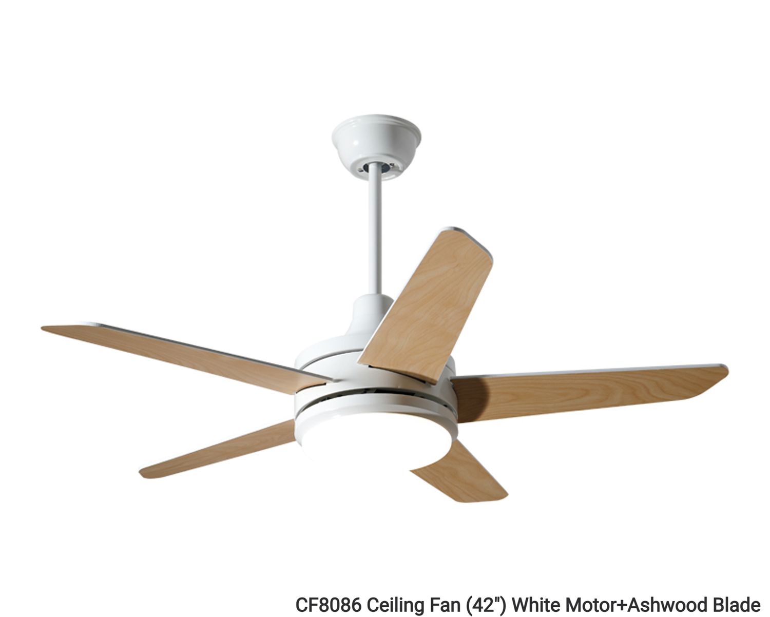MYKE Ceiling Fan (42") (Ashwood) (2 yrs Warranty), Color: CF8086 Ceiling Fan (42") White Motor+Ashwood Blade