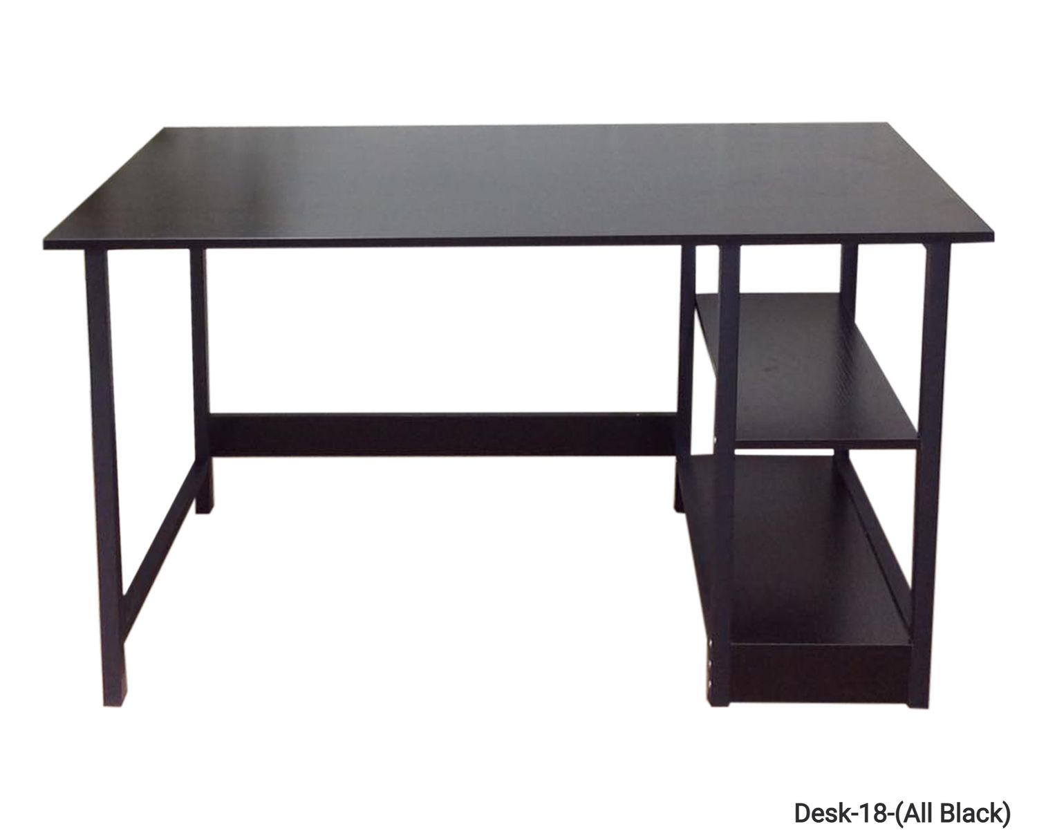 Ofix Desk 18 with Storage (White, Black) (120*60), Model:: Desk-18 (All Black)