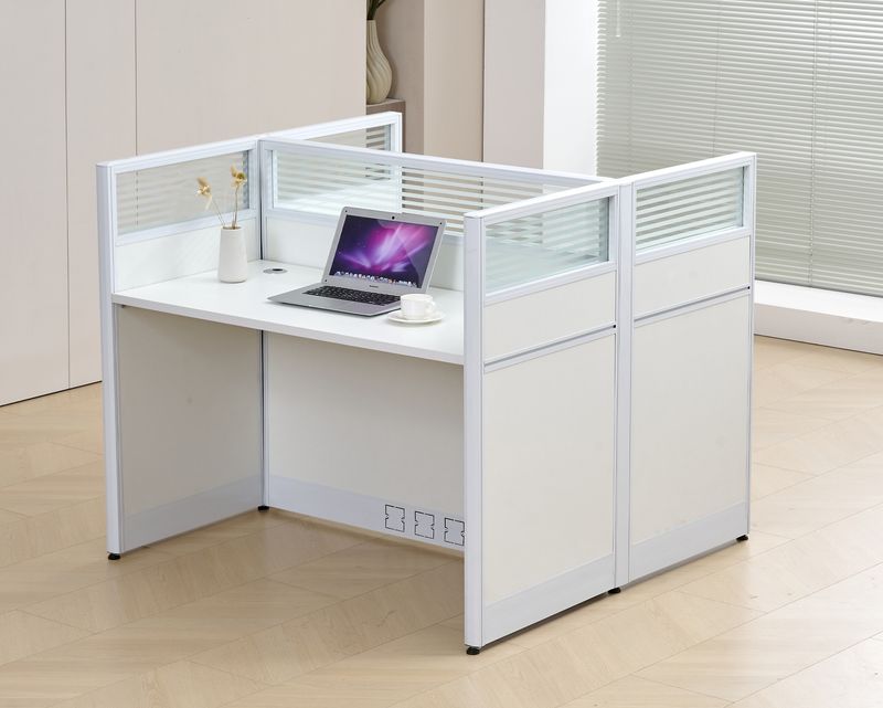 Ofix WS02 2 Seaters Workstation Partition Cubicle (All White)