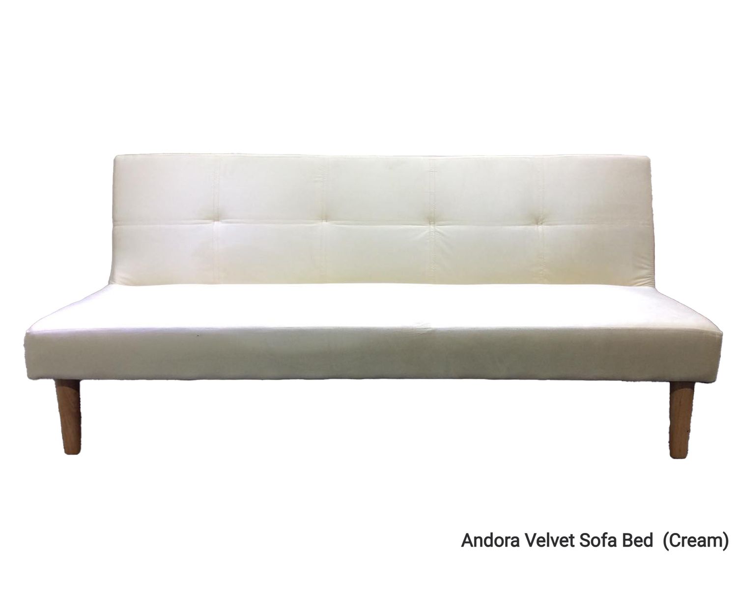 Flotti Andora Sofa Bed (Cream, Grey, Brown), Colors:: Andora Velvet Sofa Bed  (Cream)