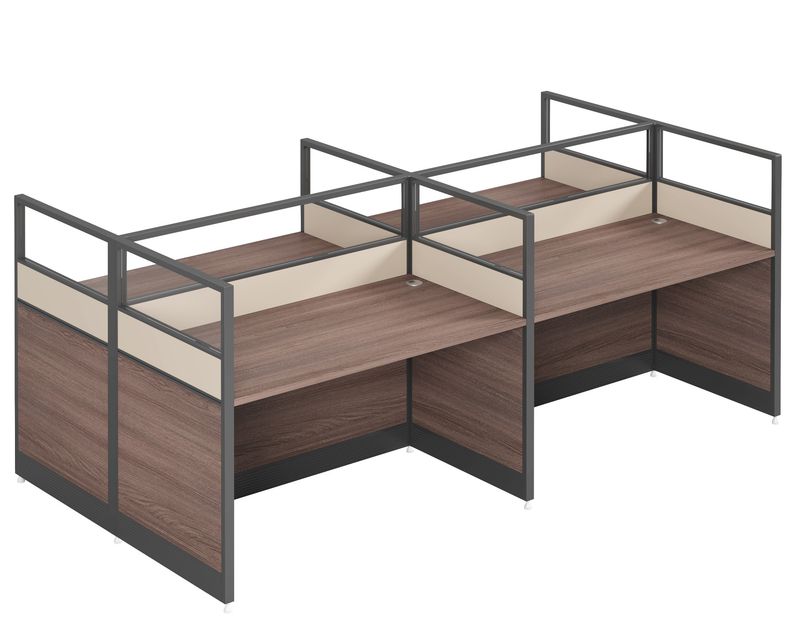 Ofix WS-100 4-Seater Workstation Table Partition Cubicle (White)