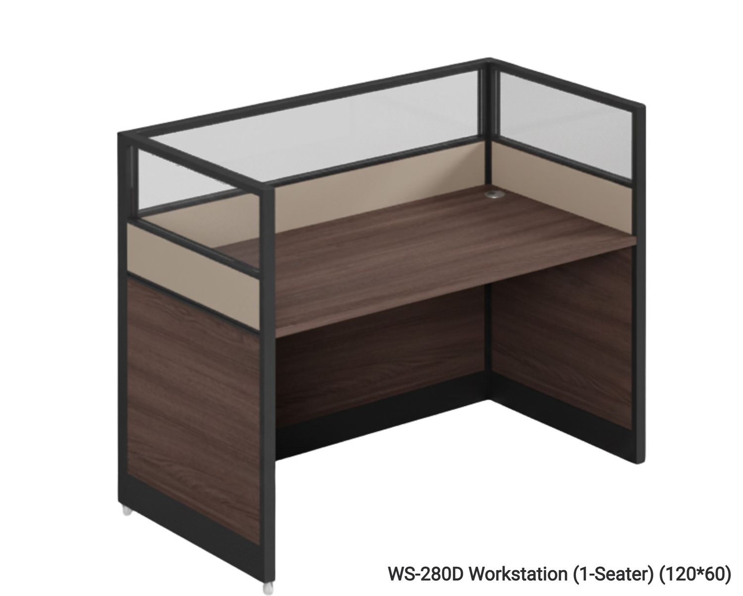 Ofix WS-280 1 Seater Workstation Partition Cubicle, Model: WS-280D Workstation (1-Seater) (120*60)