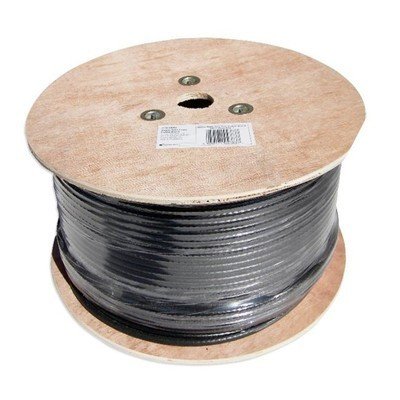 Qube RG59 CCS (Siamese) WITH POWER CABLE (305M) Colors: Black