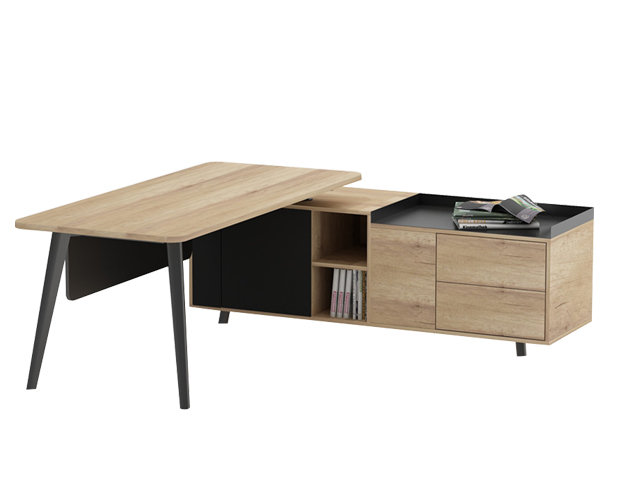 Ofix 001-EX Executive Desk with Side Cabinet