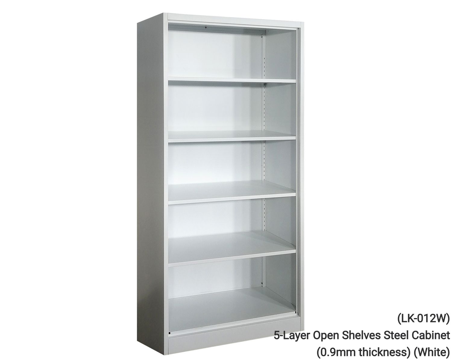 Ofix 5-Layer Open Shelves Steel Cabinet (Light Grey, White), Model:: LK-012W 5-Layer Open Shelves Steel Cabinet (0.9mm thickness) White