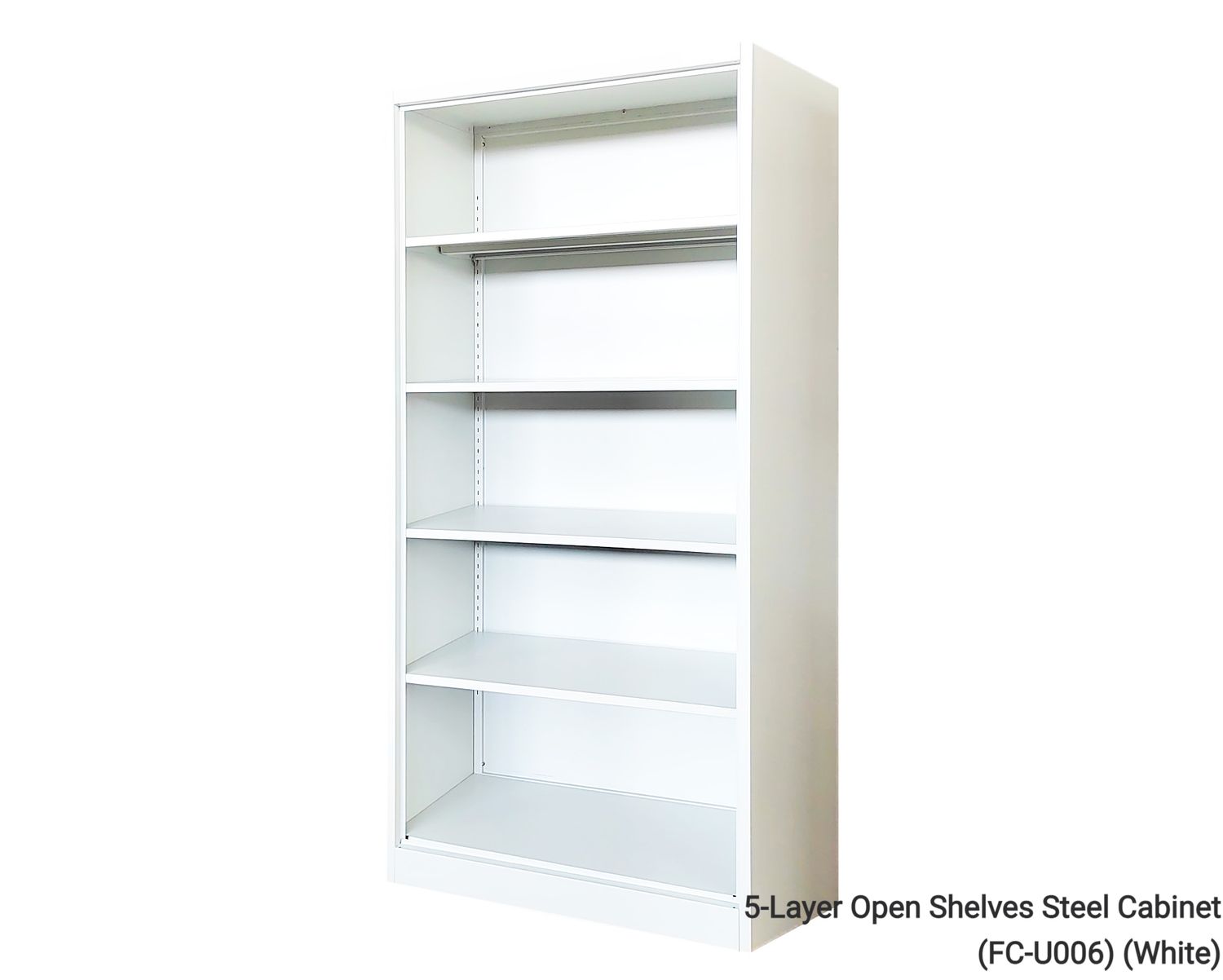Ofix 5-Layer Open Shelves Steel Cabinet (White), Model:: (FC-U006) 5-Layer Open Shelves Steel Cabinet (White)