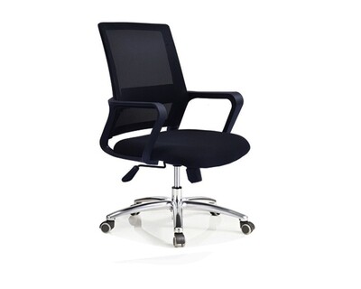 Ofix Deluxe-8 Mid Back Mesh Chair (Black, White, Grey)