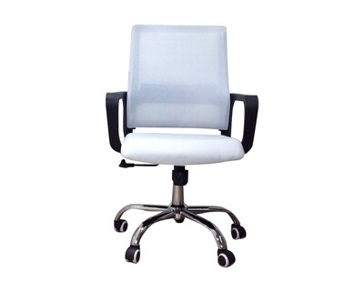 Ofix Deluxe-8 Mid Back Mesh Chair (Black, White, Grey)