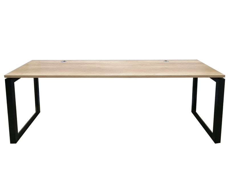 Ofix 200x60 Office Table ( Brown Teakwood, Natural Wood)