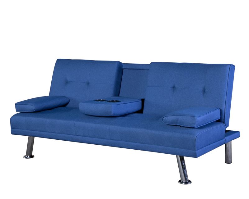 Flotti Valence Sofa Bed with Cup Holder and Pillow (Grey, Black, Pink, Brown, White, Blue)