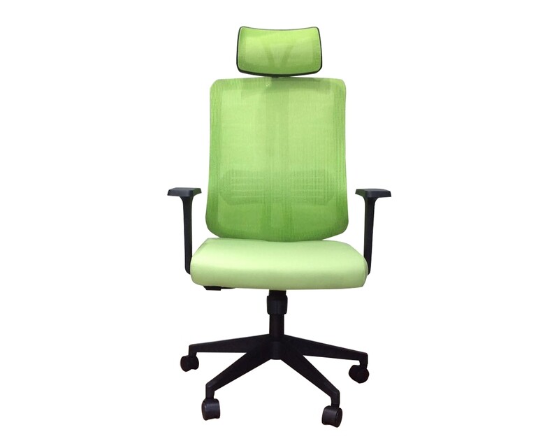 Ofix Korean-102J  High Back Mesh Chair  (Green, Orange, Black)