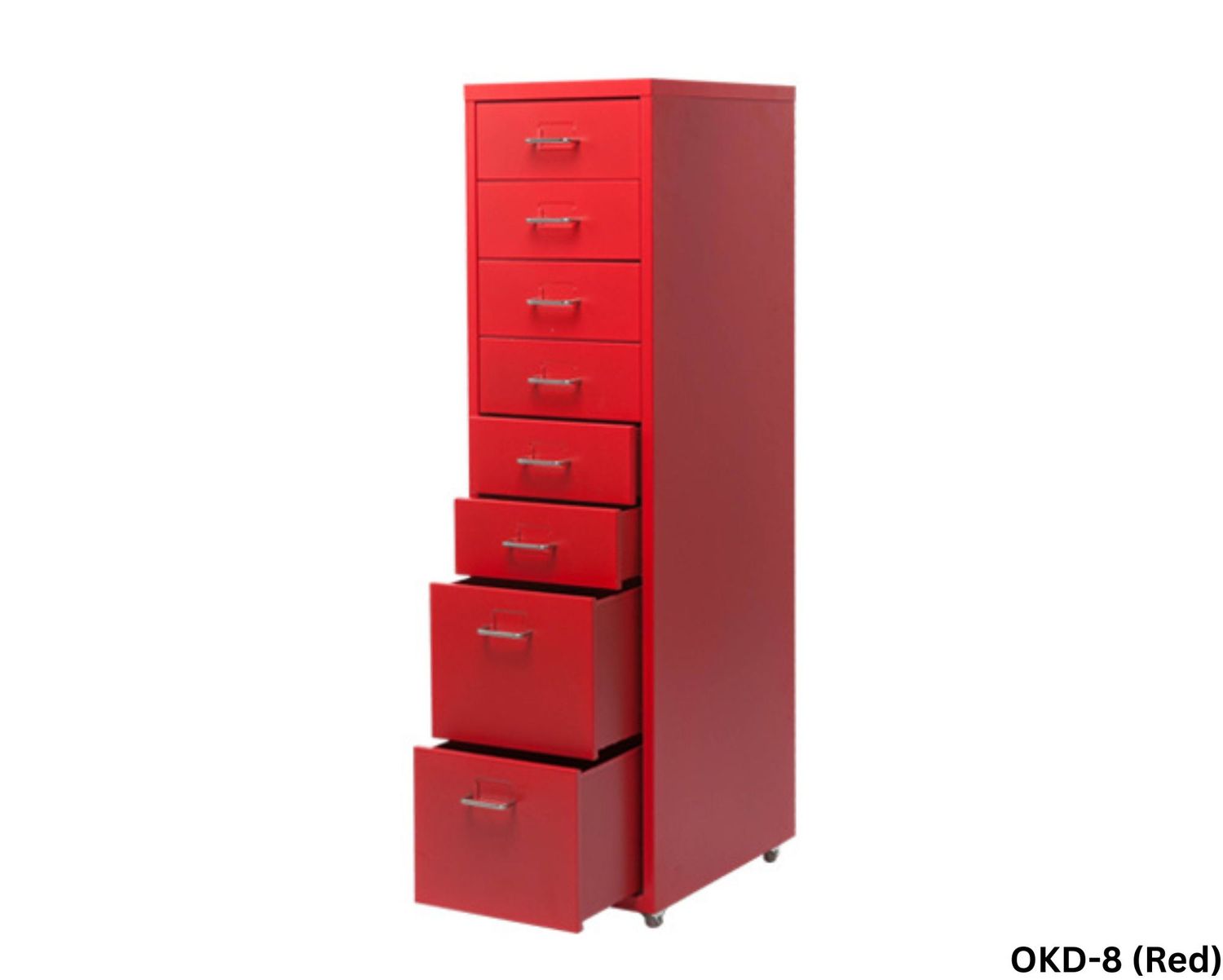 Ofix Metal 8-Drawer Steel Cabinet (Red, Pink), Color:: OKD-8 (Red) (Best Seller-Limited Stock)