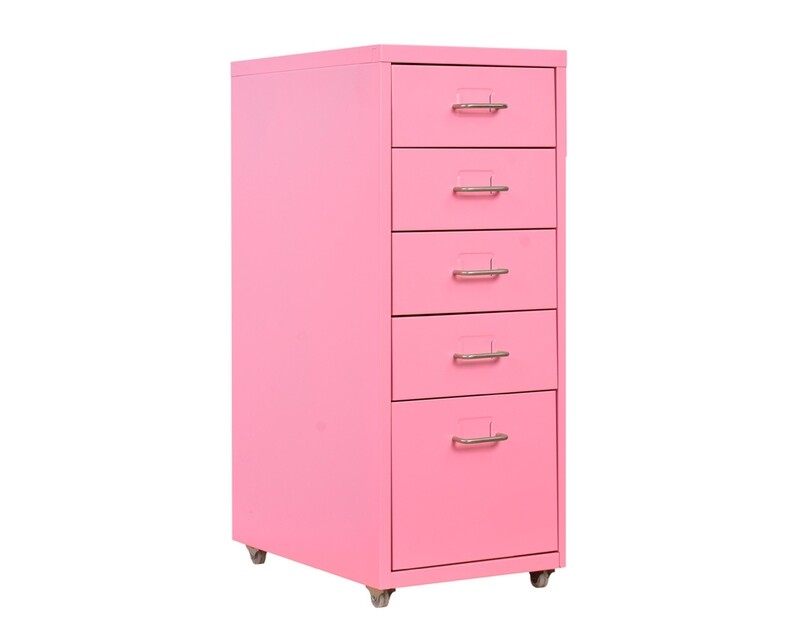 Ofix Metal 5-Drawer Steel Cabinet (Pink)