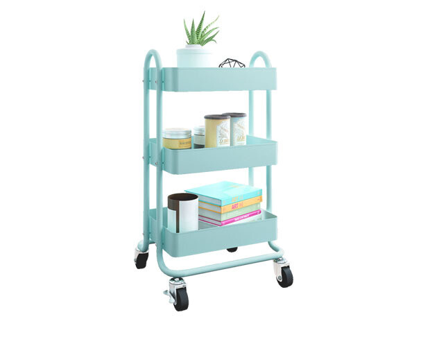 Ofix Travis 3-Layer Metal Trolley (Blue)