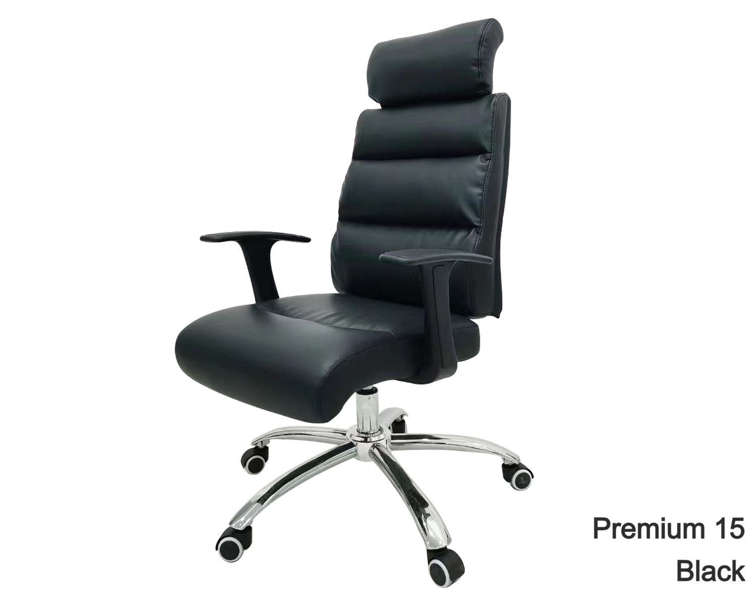 Ofix Premium-15 High Back PU Chair (Black), Color:: Premium 15-Black