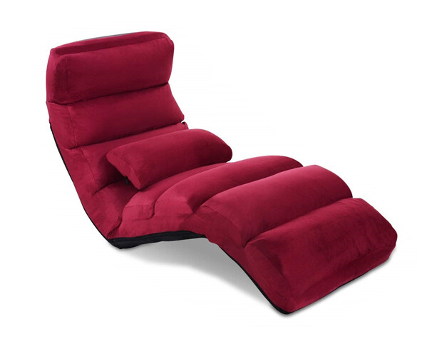 Flotti Quinsy Foldable-Floor Sofa (Fuschia Pink, Red)