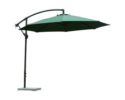 Ofix Raelyn Iron Frame with Marble Stone Base Patio Umbrella (2.7M, 3M) (Green, Khaki)
