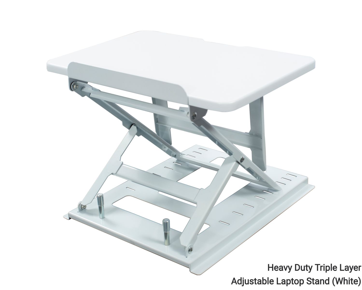 Ofix Heavy Duty Triple Layer Adjustable Laptop Stand (White, Black), Color: Heavy Duty Triple Layer Adjustable Laptop Stand (White)
