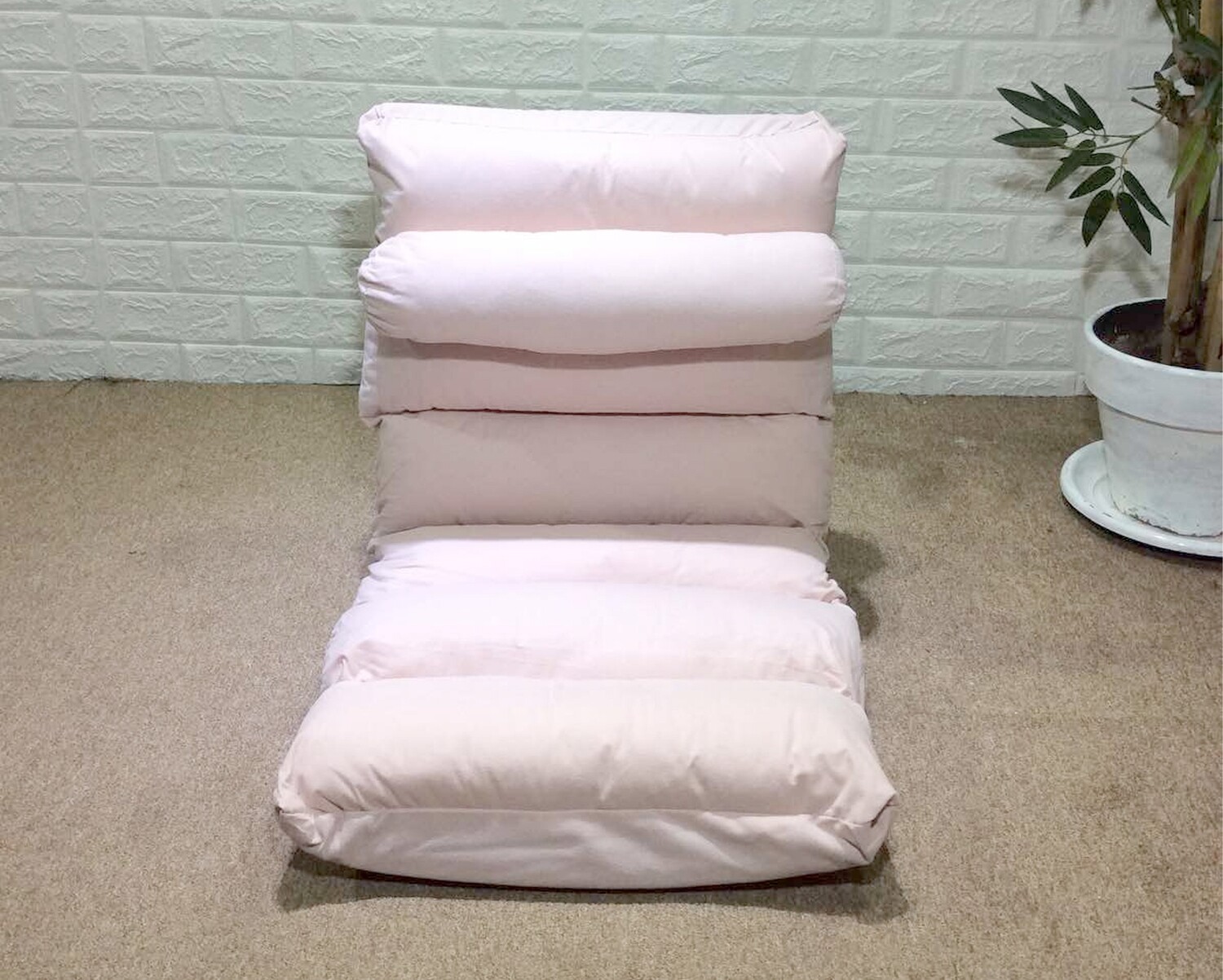 Flotti Ivory Floor Sofa (Green, Yellow, Pink, White), Color:: Pink (Best Seller-Limited Stock)