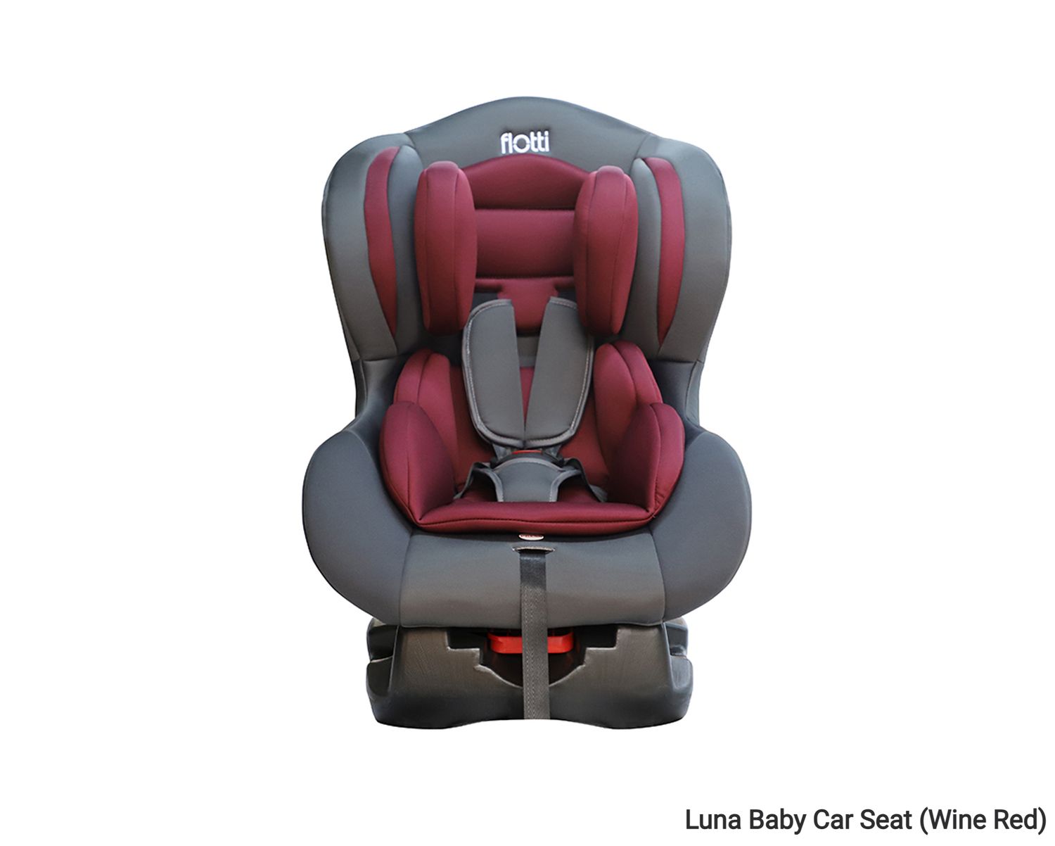 Flotti Luna Adjustable Baby Car Seat 0-4yrs. old (up to 18kgs.) (With or Without ISOFIX) (With ICC Certificate) (Grey, Wine Red), Model: Luna Baby Car Seat (Wine Red) (With ICC Certificate), Add-Ons: None