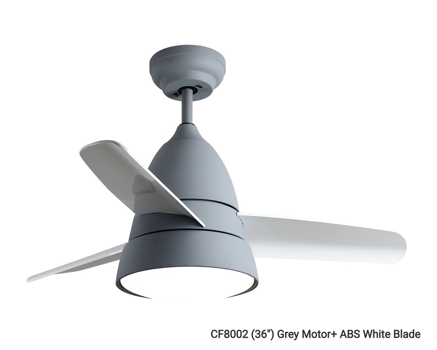 MYKE Ceiling Fan (36") (Grey) (2 yrs Warranty), Color: CF8002 (36") Grey Motor+ ABS White Blade