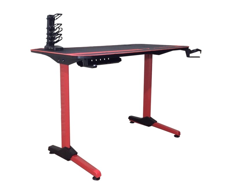 OFX Vitesse GD2 Carbon Texture Gaming Desk (111*60) (Red)