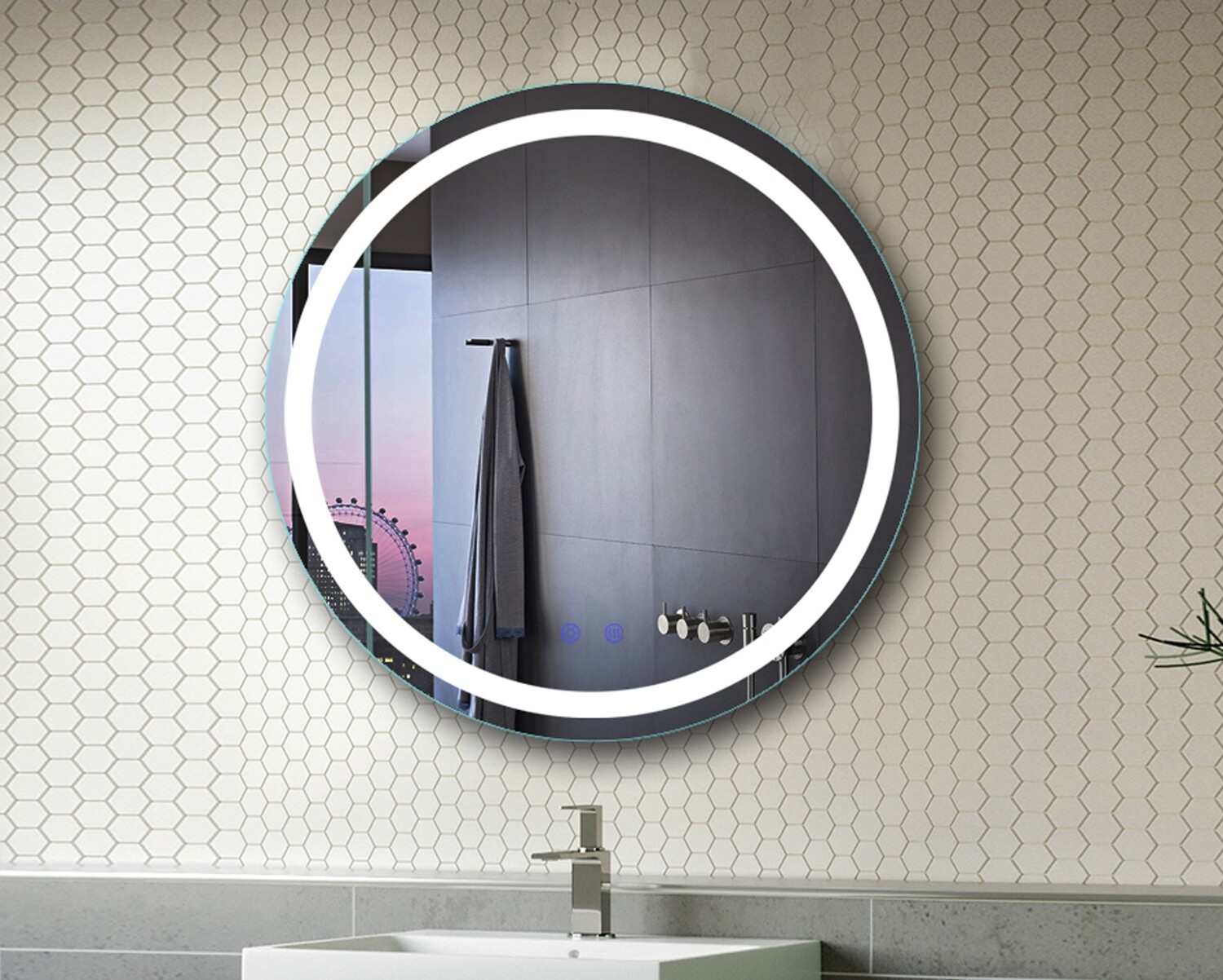 MYKE Illuminated Round Mirror (Anti-Corrosion Technology) -DP321F