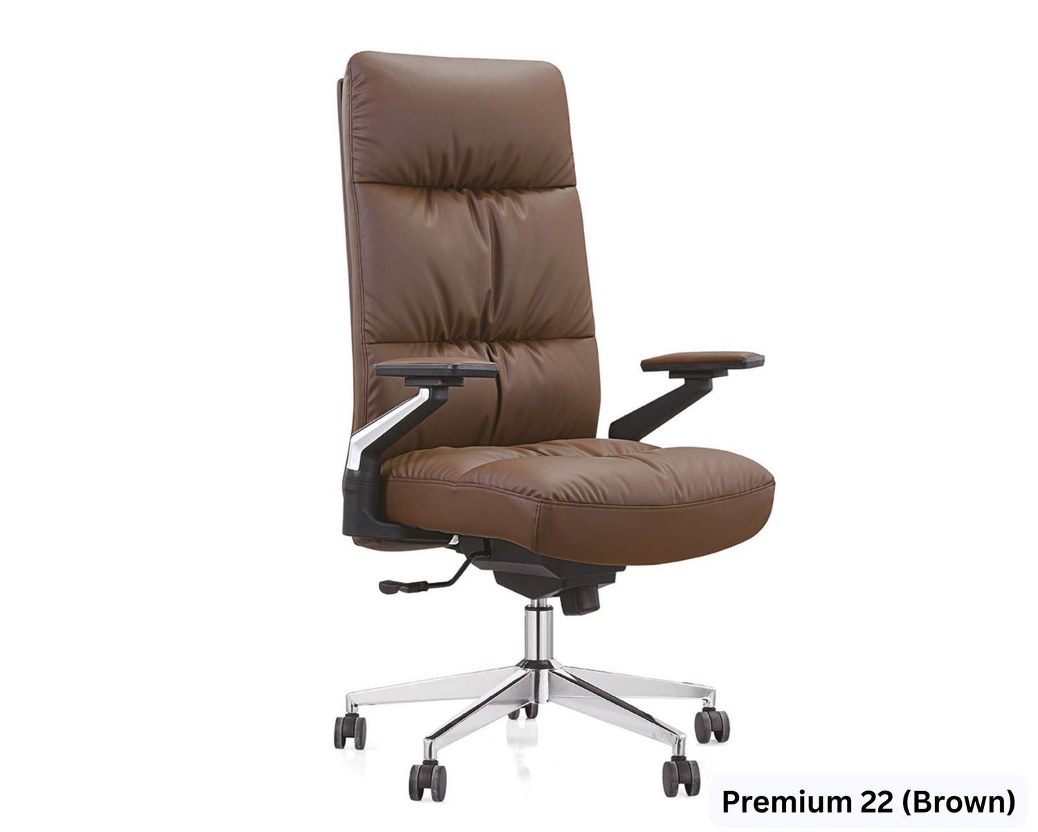 Ofix Premium 22 High Back PU Chair (Brown, Black), Model:: Premium 22 (Brown) (SOLD OUT, PRE-ORDER FOR MID MAY)