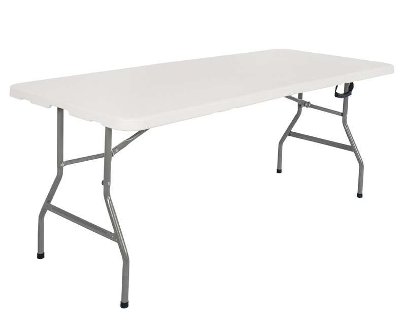Ofix 6FT Folding in Half Table (180*70*74) (White)