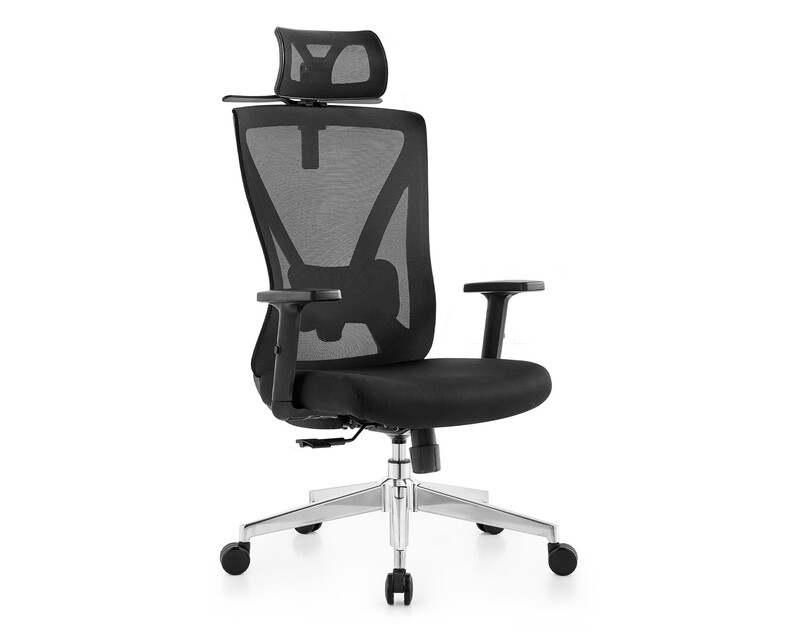 Ofix Korean D18 Ergonomic 3D Armrest Office Chair (Black) (1 Year Warranty)