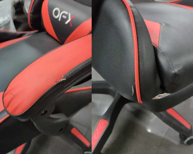 (Sale) OFX G11 Gaming Chair w/ Foot Rest/ w/o Footrest (Torn Backret &amp; Armrest)