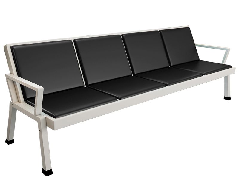 OFIX 3-Seater / 4-Seater  PU Steel Airport Gang Chair- (Green, Black)