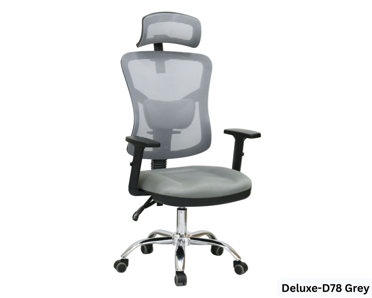 Ofix Deluxe-D78 High Back Mesh Chair (Grey), Color: Deluxe-D78 Grey