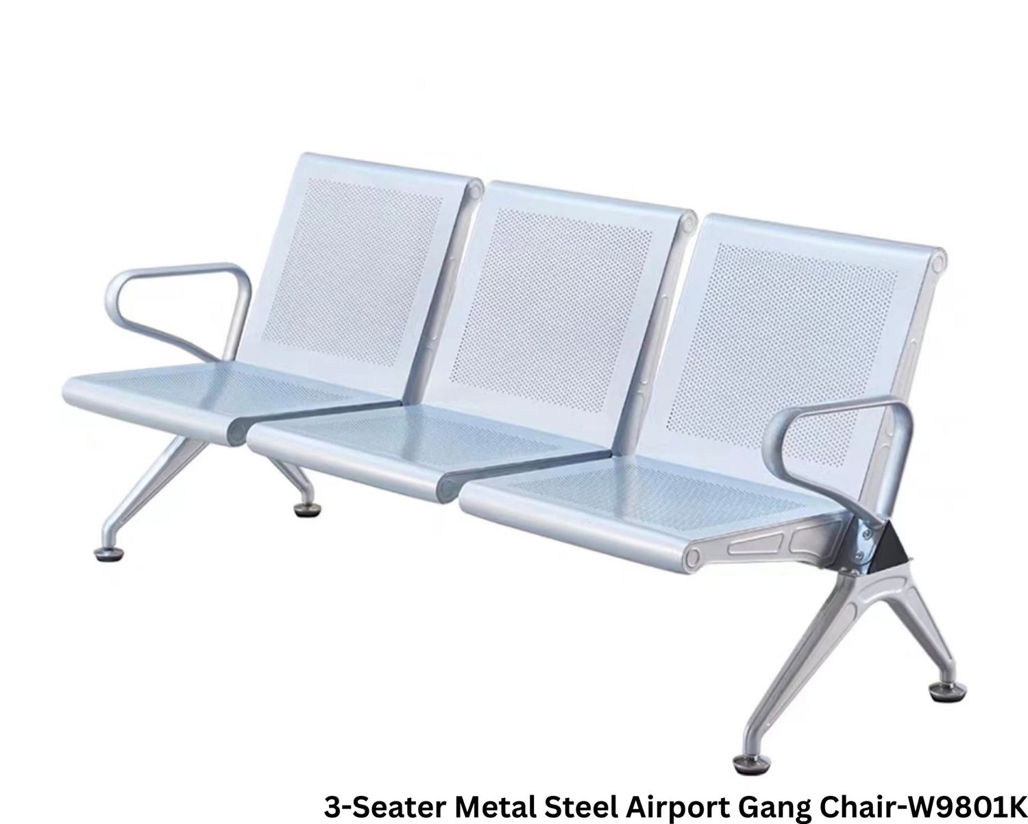 OFIX 3-Seater / 4- Seater / 5-Seater Metal Steel Airport Gang Chair, Model: 3-Seater Metal Steel Airport Gang Chair-W9801K