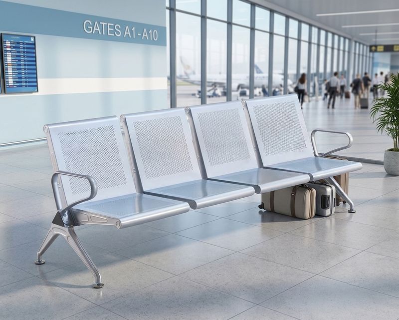 OFIX 3-Seater / 4-Seater /  5-Seater Metal Steel Airport Gang Chair