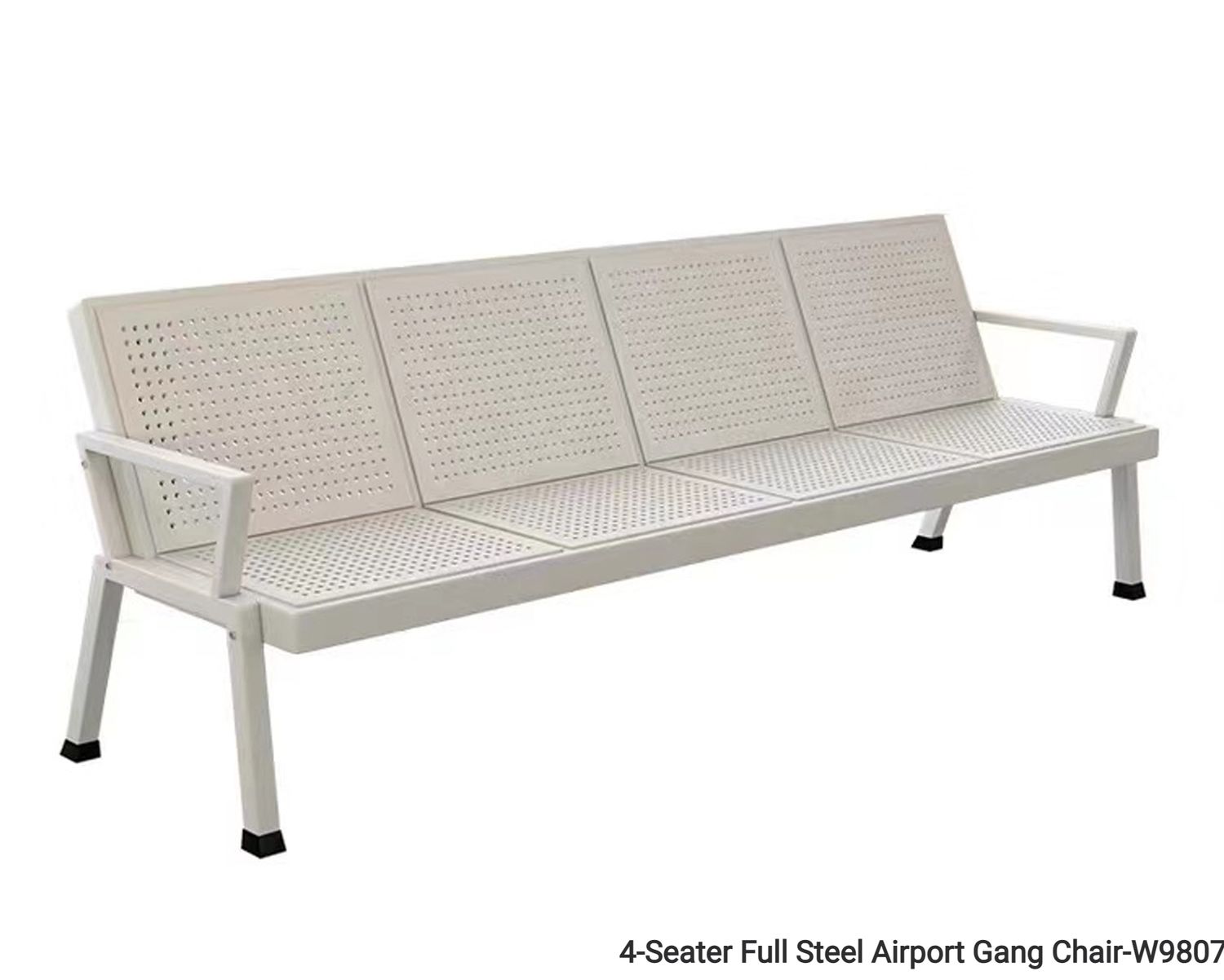 OFIX 4-Seater  Full Steel Airport Gang Chair, Color/ Model: 4-Seater Full Steel Airport Gang Chair-W9807