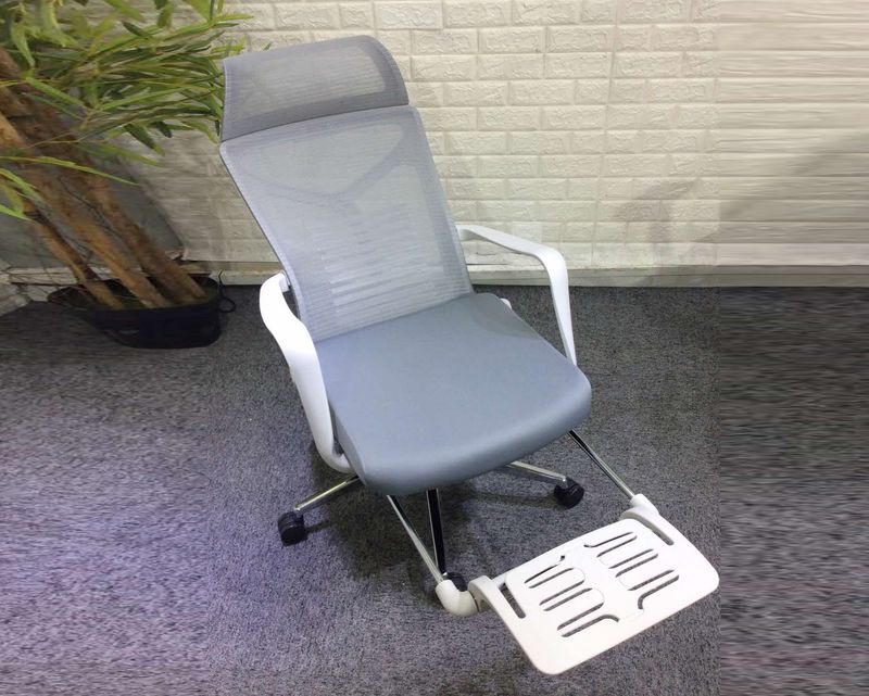 Ofix Premium-WH3 PRO Bionic Spine Support Chair w/ Footrest (White+Grey, All Grey)