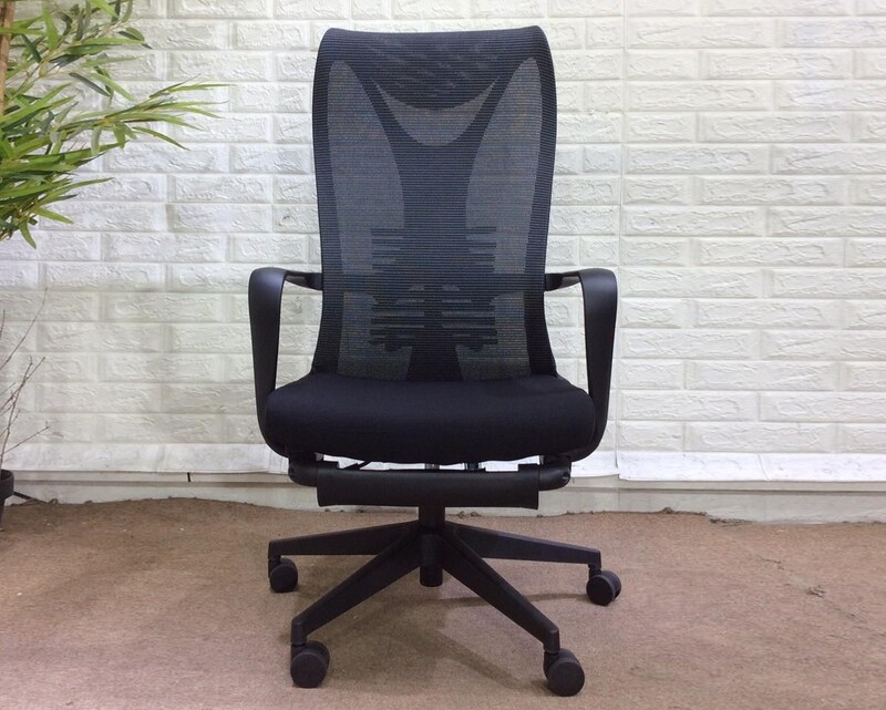 Ofix Premium X21N Bionic Spine Support Chair Nylon Base  (w/ Footrest) (Black)