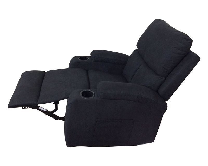 Flotti Omega-MV Manual Recliner &amp; Rocking Chair with Cup Holder  (Black)