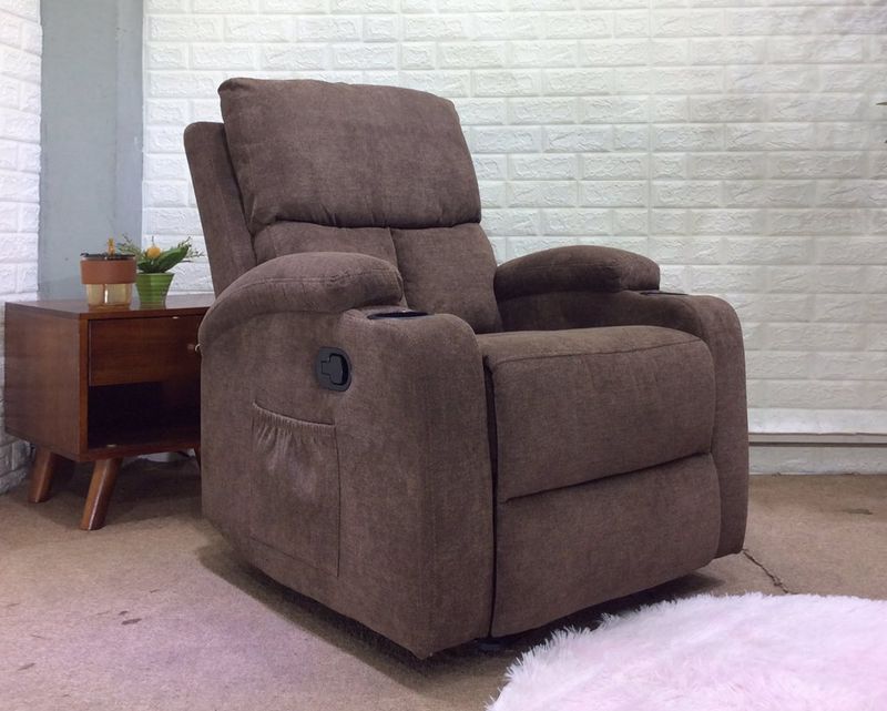 Flotti Omega-MV Manual Recliner &amp; Rocking Chair with Cup Holder  (Grey, Brown, Beige, Black)