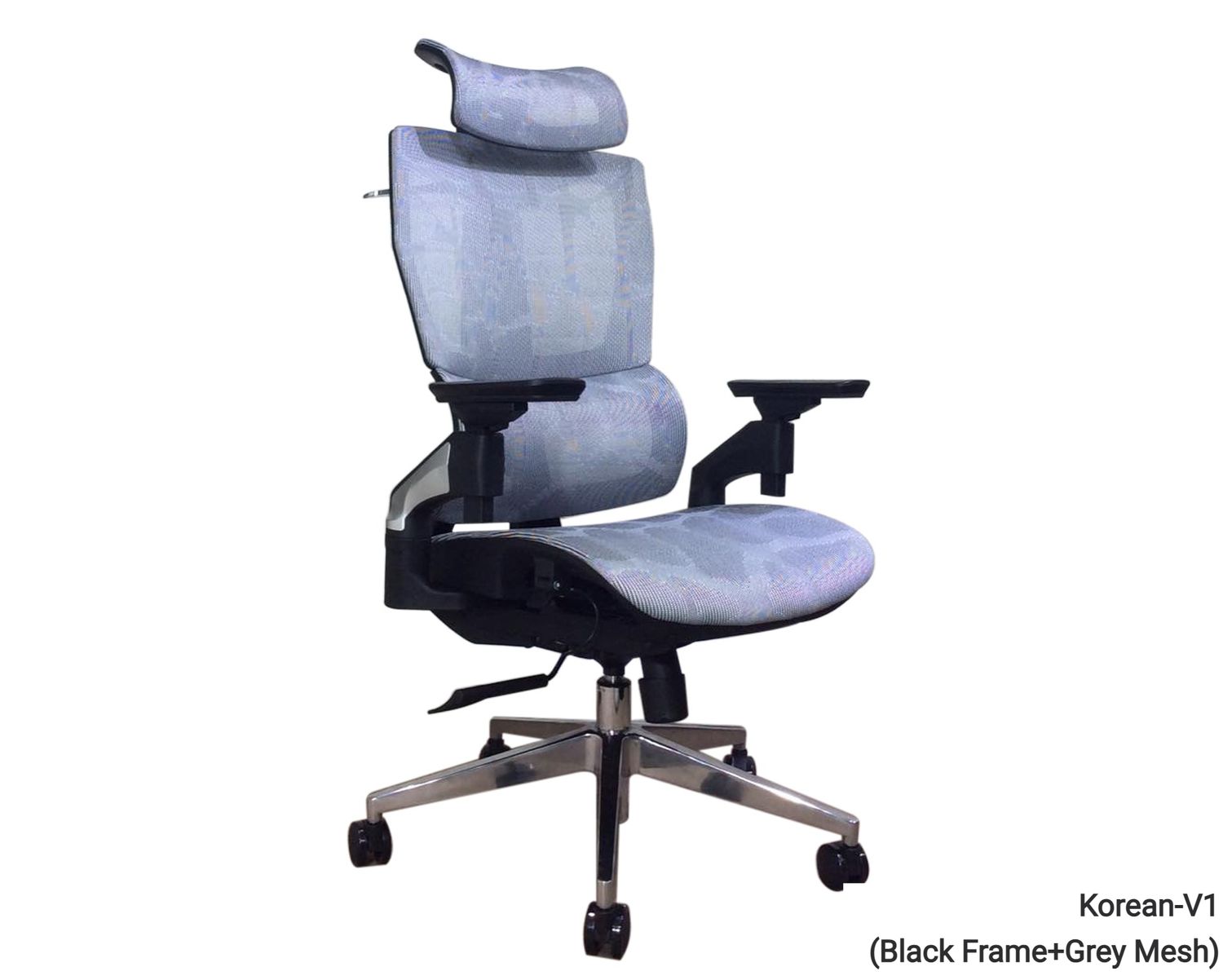 XTM Korean-V1 XL Ergonomic Office Chair (4D Armrest) (Black+Grey, Black) (2 Years Warranty), Model:: Korean-V1 (Black Frame+Grey Mesh)