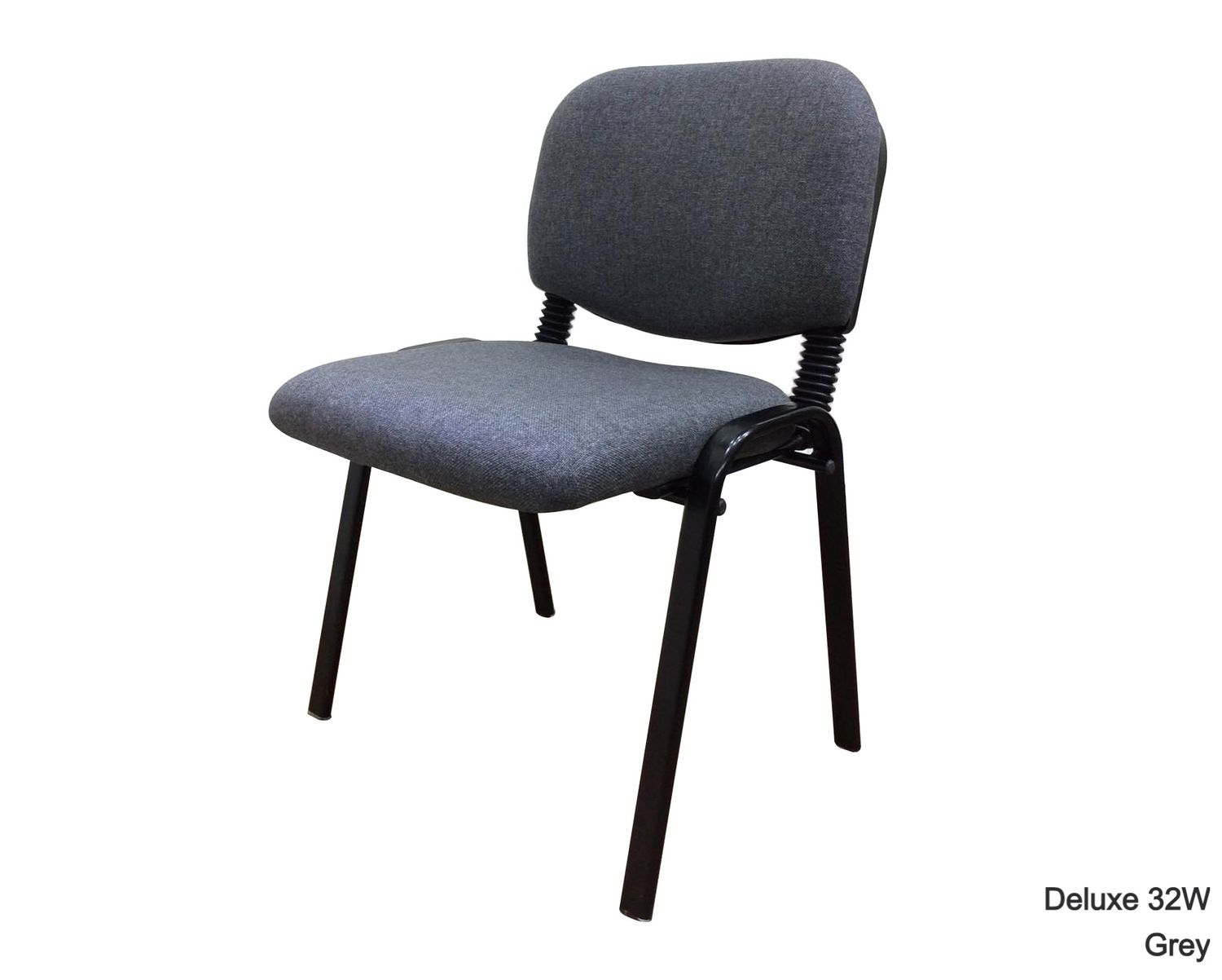 Ofix Deluxe-32W School/Waiting Chair (Grey, Black), Model: Deluxe-32W  (Grey)